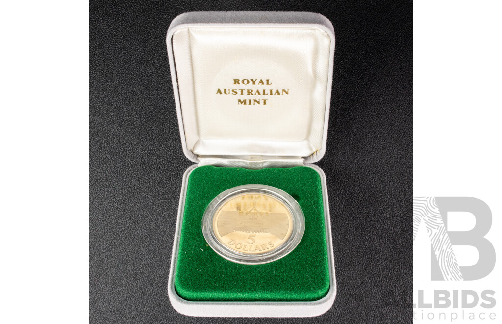 Australian RAM 1988 Proof five dollar coin, Opening New Parliament House.