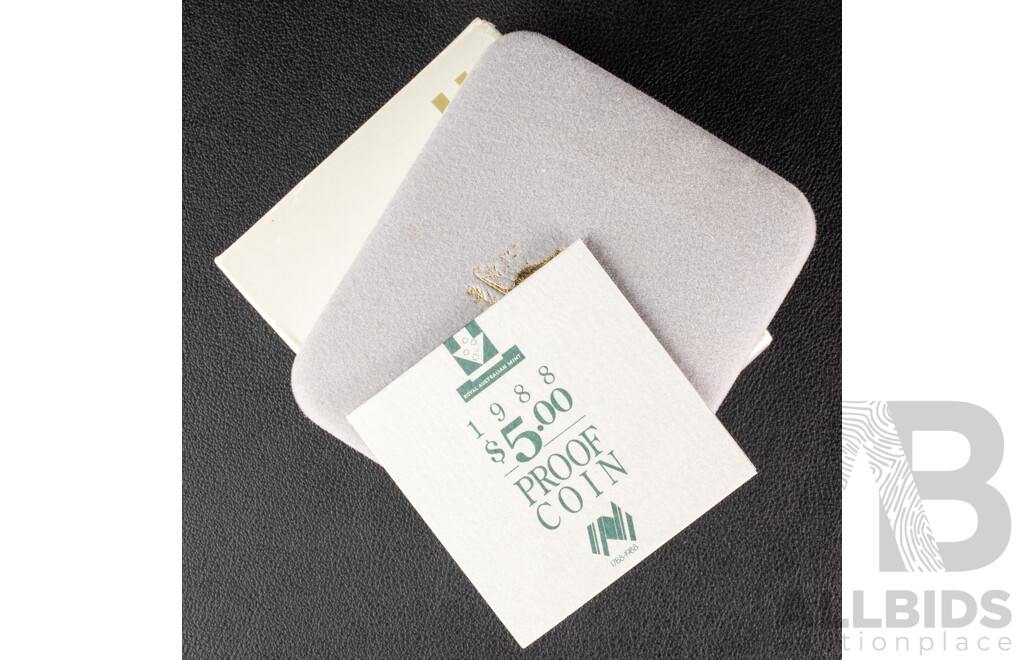 Australian RAM 1988 Proof five dollar coin, Opening New Parliament House.