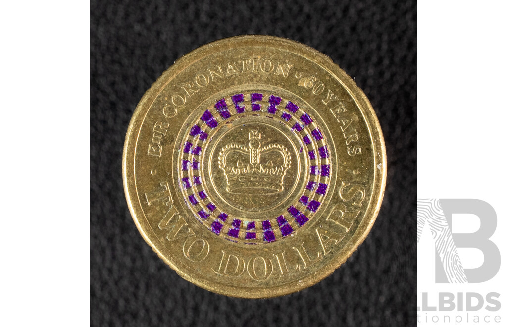 Australian 2013 Two Dollar Coin 60th Anniversary QE2 Coronation.