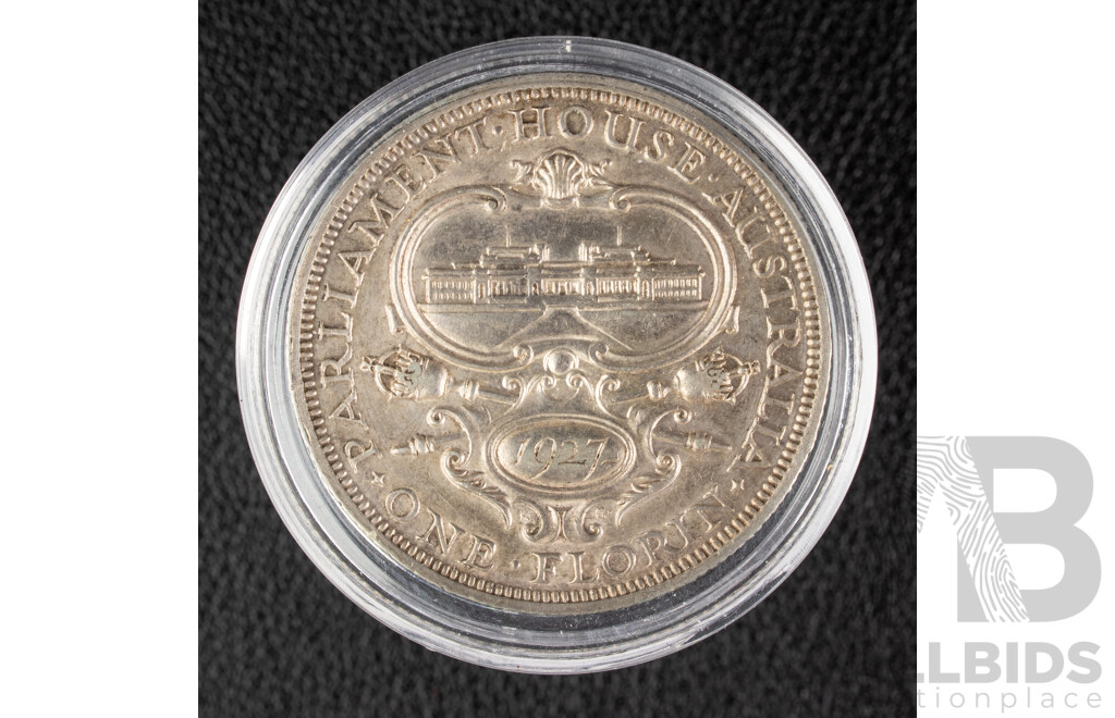 Australian 1927 Silver Florin, Canberra Commemorative .925