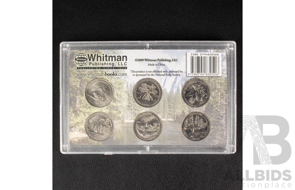 USA 2010-2021 Six UNC Quarters, National Parks