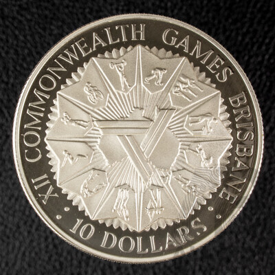 Australian RAM 1982 Silver Proof Ten Dollar Coin, Commonwealth Games .925