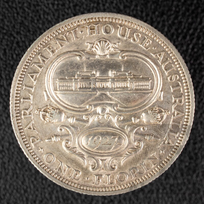 Australian 1927 Silver Florin, Canberra Commemorative .925