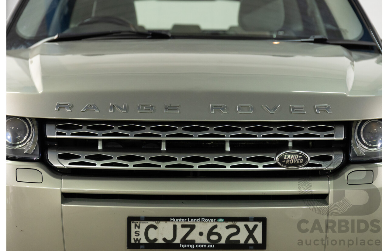 2/2013 Range Rover Evoque SD4 Prestige LV MY13 5d Wagon Ipanema Sand Metallic Turbo Diesel 2.2L