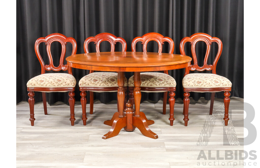Set of Four Admiral Back Mahogany Dining Chairs