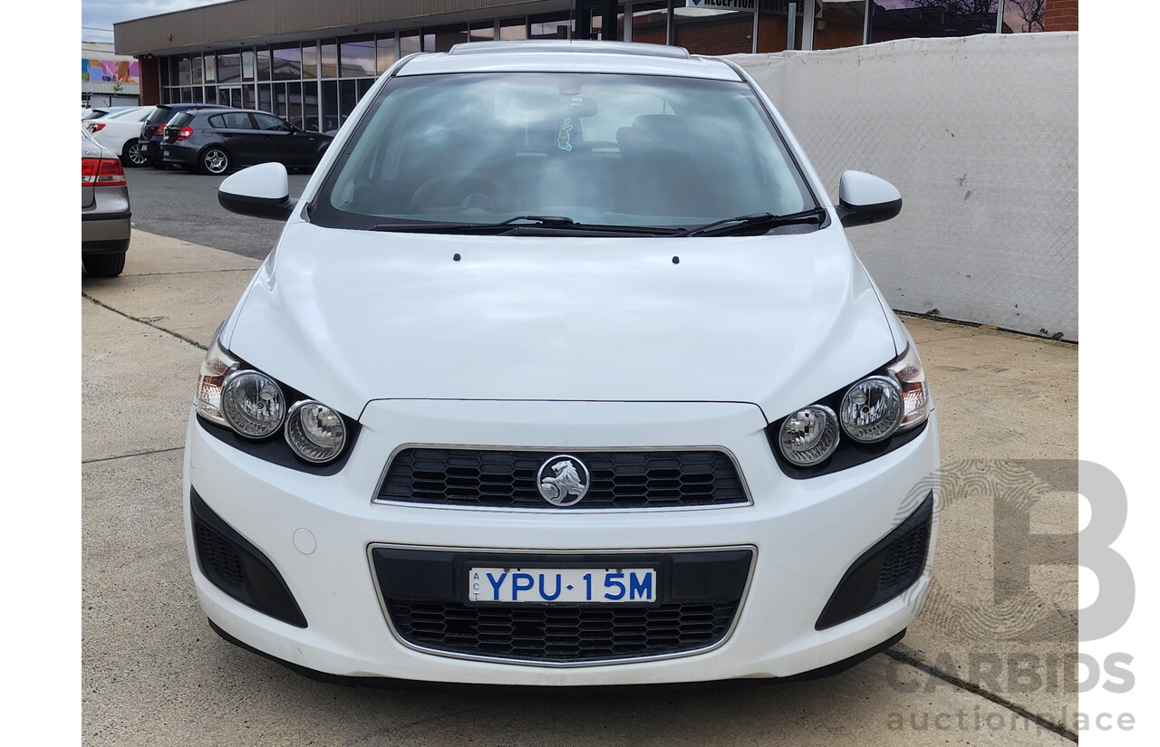 4/2013 Holden Barina CD TM MY13 5d Hatchback White 1.6L