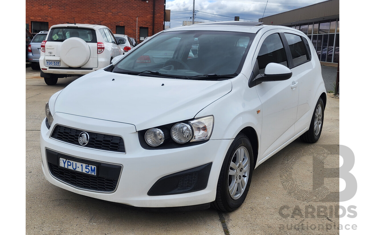 4/2013 Holden Barina CD TM MY13 5d Hatchback White 1.6L