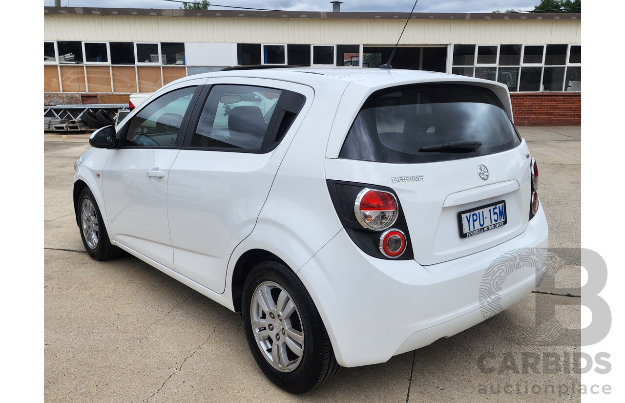 4/2013 Holden Barina CD TM MY13 5d Hatchback White 1.6L