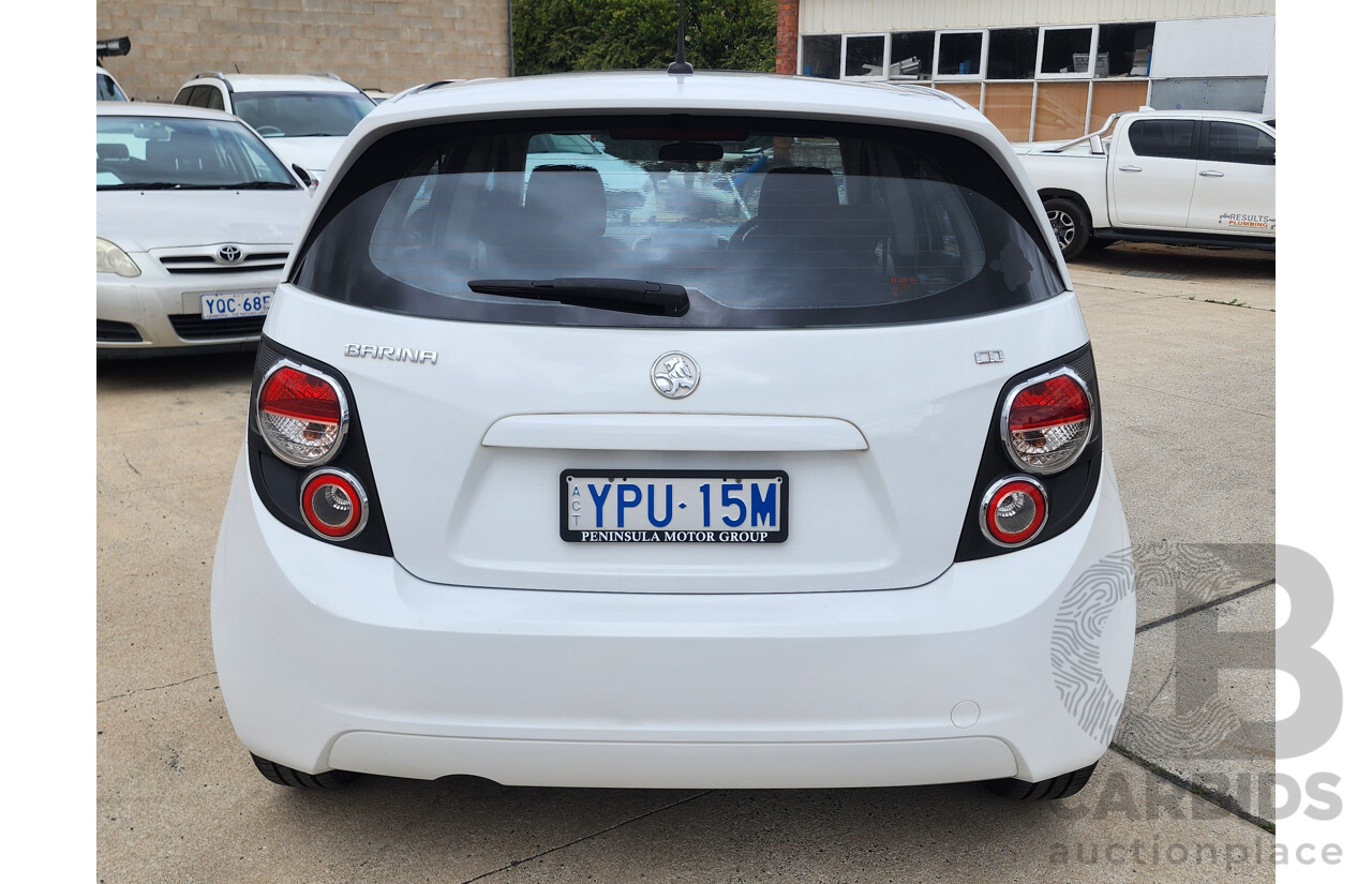 4/2013 Holden Barina CD TM MY13 5d Hatchback White 1.6L