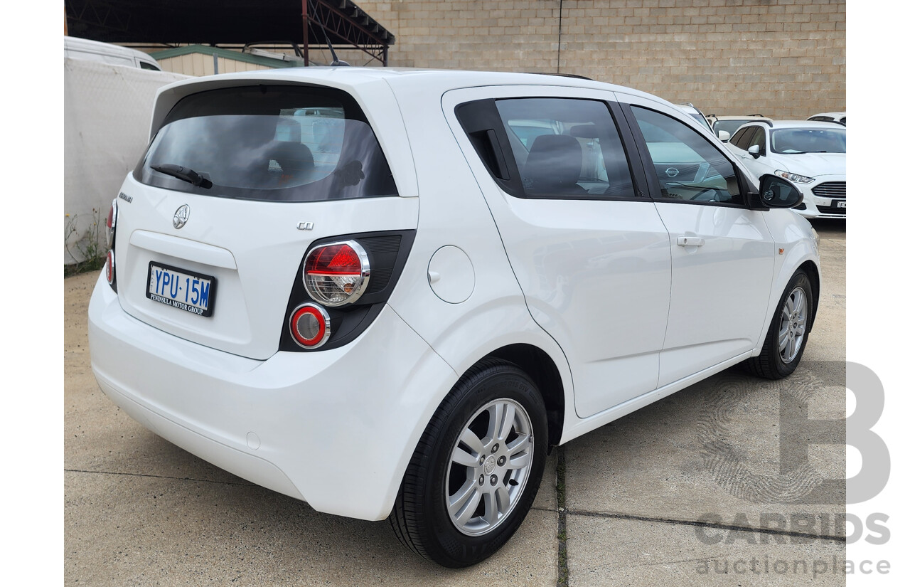 4/2013 Holden Barina CD TM MY13 5d Hatchback White 1.6L