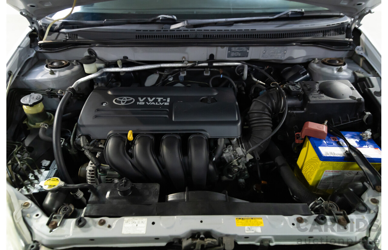 11/2002 Toyota Corolla Ultima Seca ZZE122R 5d Hatchback Silver Glaze Metallic 1.8L