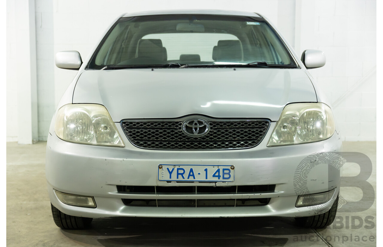 11/2002 Toyota Corolla Ultima Seca ZZE122R 5d Hatchback Silver Glaze Metallic 1.8L