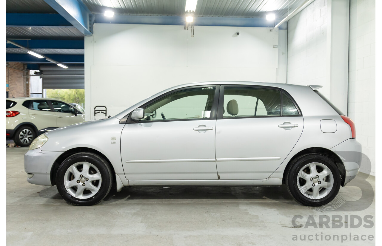 11/2002 Toyota Corolla Ultima Seca ZZE122R 5d Hatchback Silver Glaze Metallic 1.8L