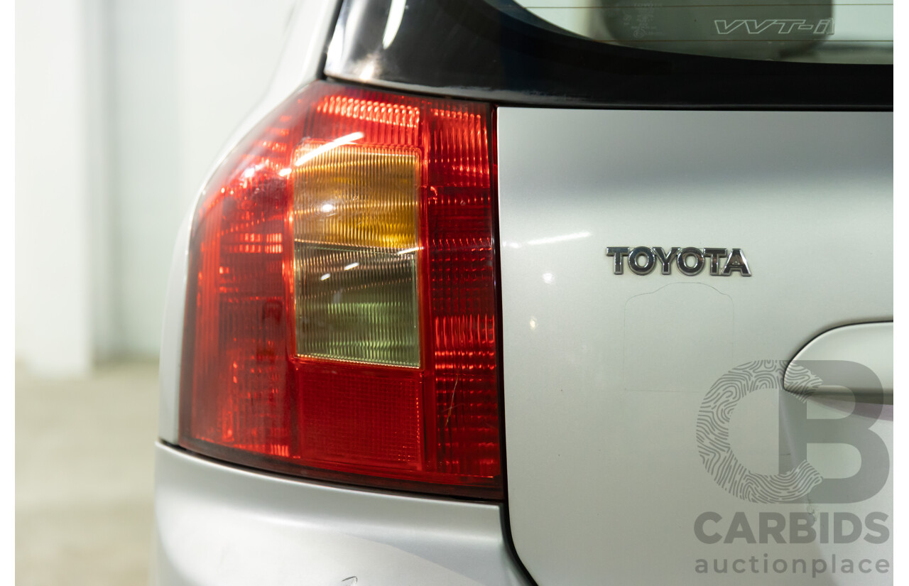 11/2002 Toyota Corolla Ultima Seca ZZE122R 5d Hatchback Silver Glaze Metallic 1.8L