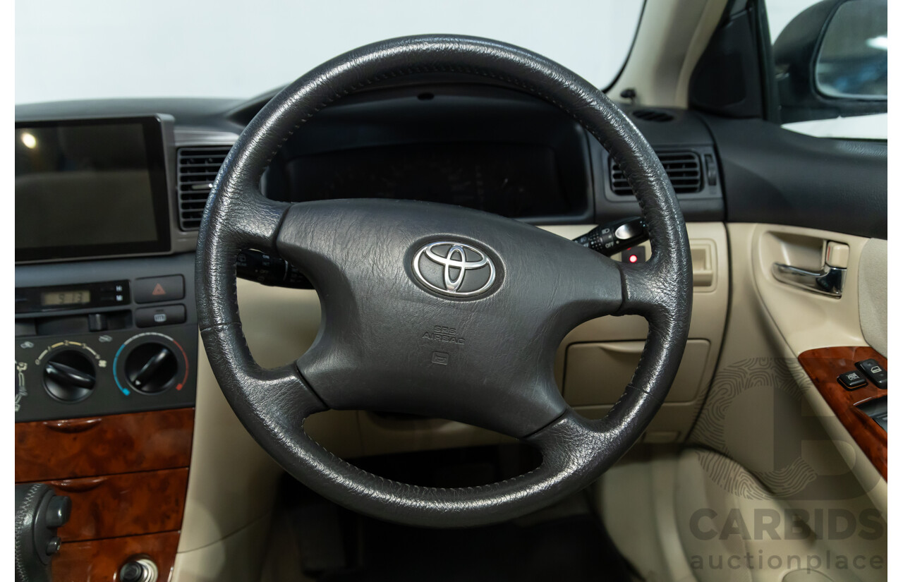 11/2002 Toyota Corolla Ultima Seca ZZE122R 5d Hatchback Silver Glaze Metallic 1.8L