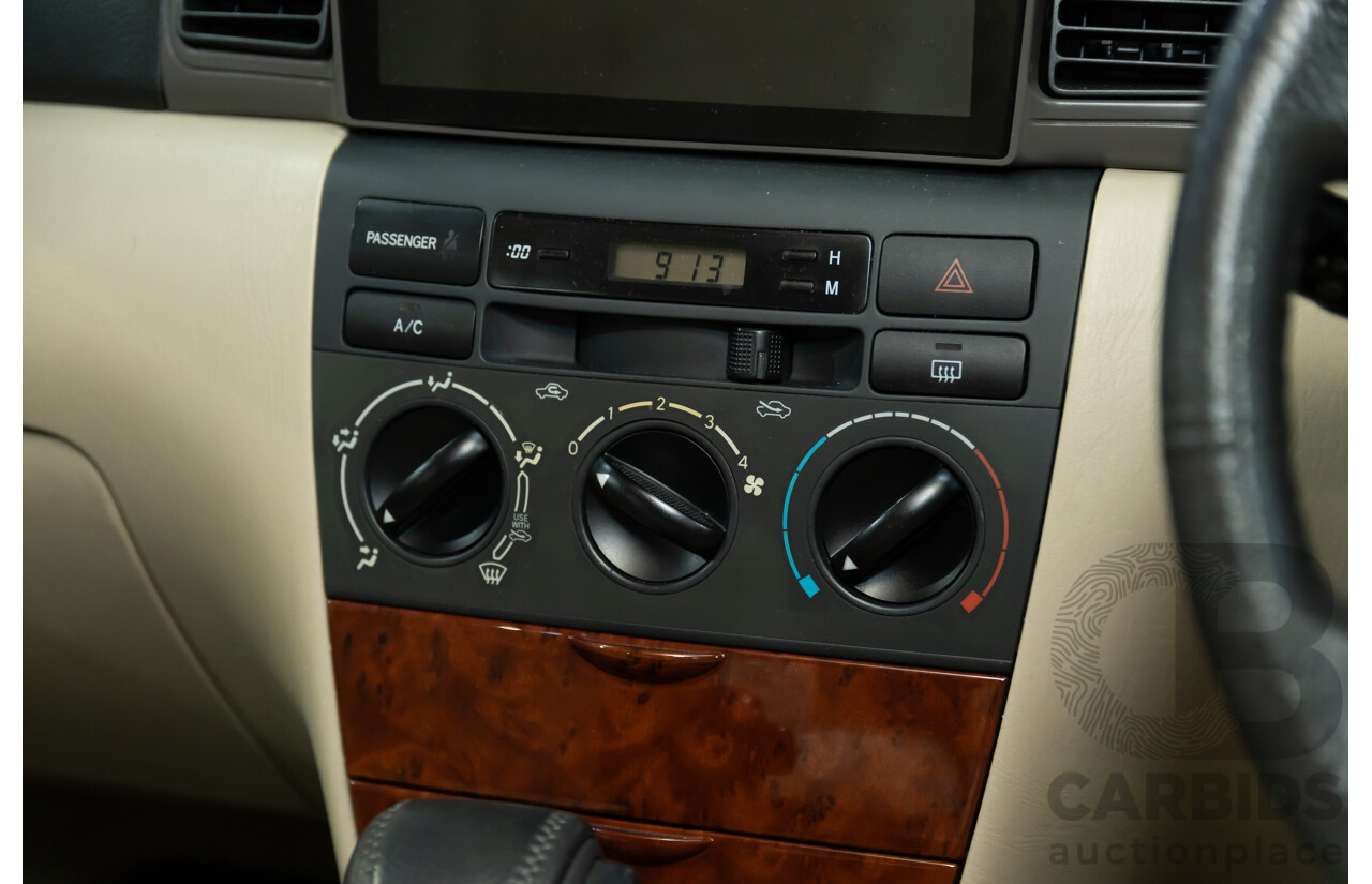 11/2002 Toyota Corolla Ultima Seca ZZE122R 5d Hatchback Silver Glaze Metallic 1.8L