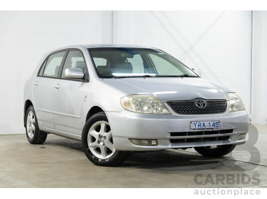 11/2002 Toyota Corolla Ultima Seca ZZE122R 5d Hatchback Silver Glaze Metallic 1.8L