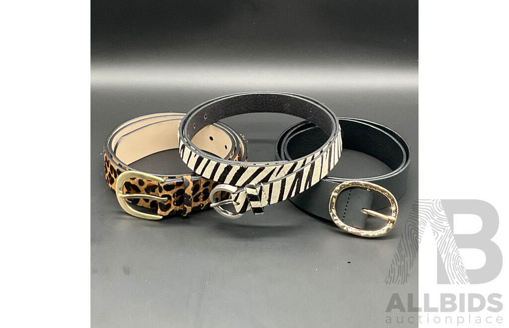 Collection of Fashion Accessories, Including Black Michael Kors Wallet, LIEBESKIND of Berlin Travel Set, DAVID LAWRENCE and SABA Belt and More - Lot of 8