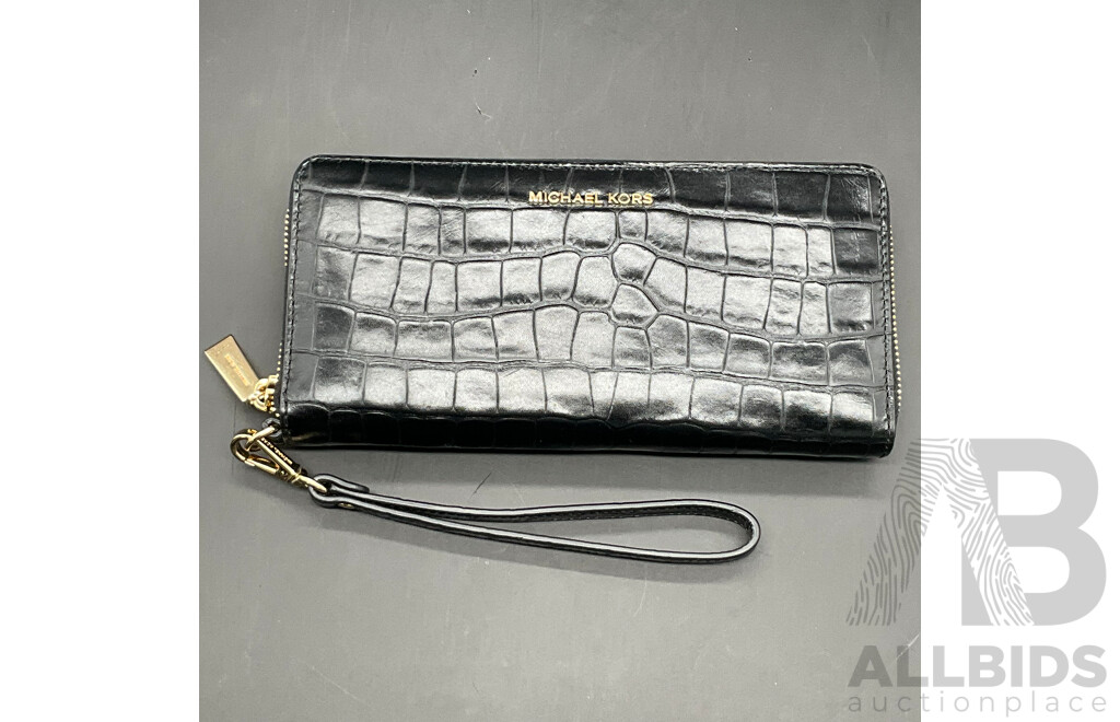 Collection of Fashion Accessories, Including Black Michael Kors Wallet, LIEBESKIND of Berlin Travel Set, DAVID LAWRENCE and SABA Belt and More - Lot of 8