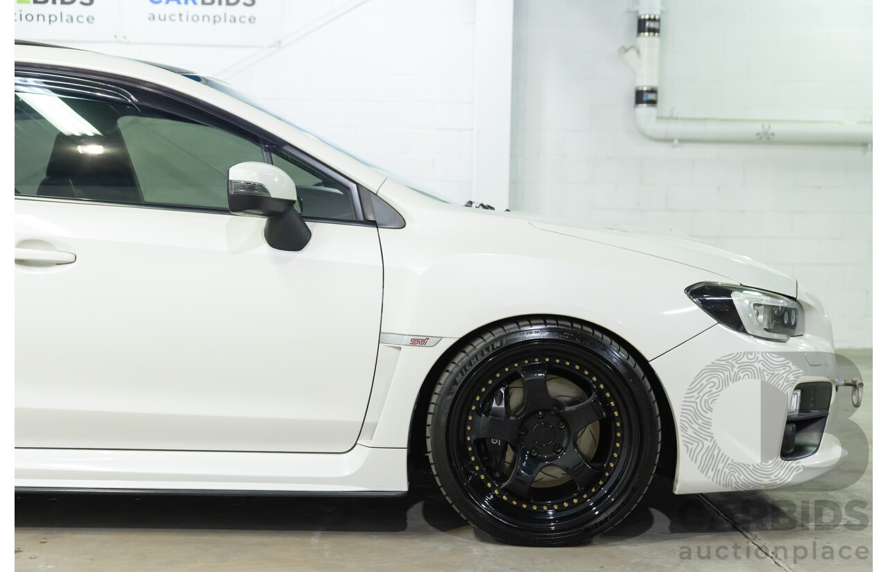 02/2015 Subaru WRX STi Premium (AWD) MY15 4d Sedan Crystal White Turbo 2.5L