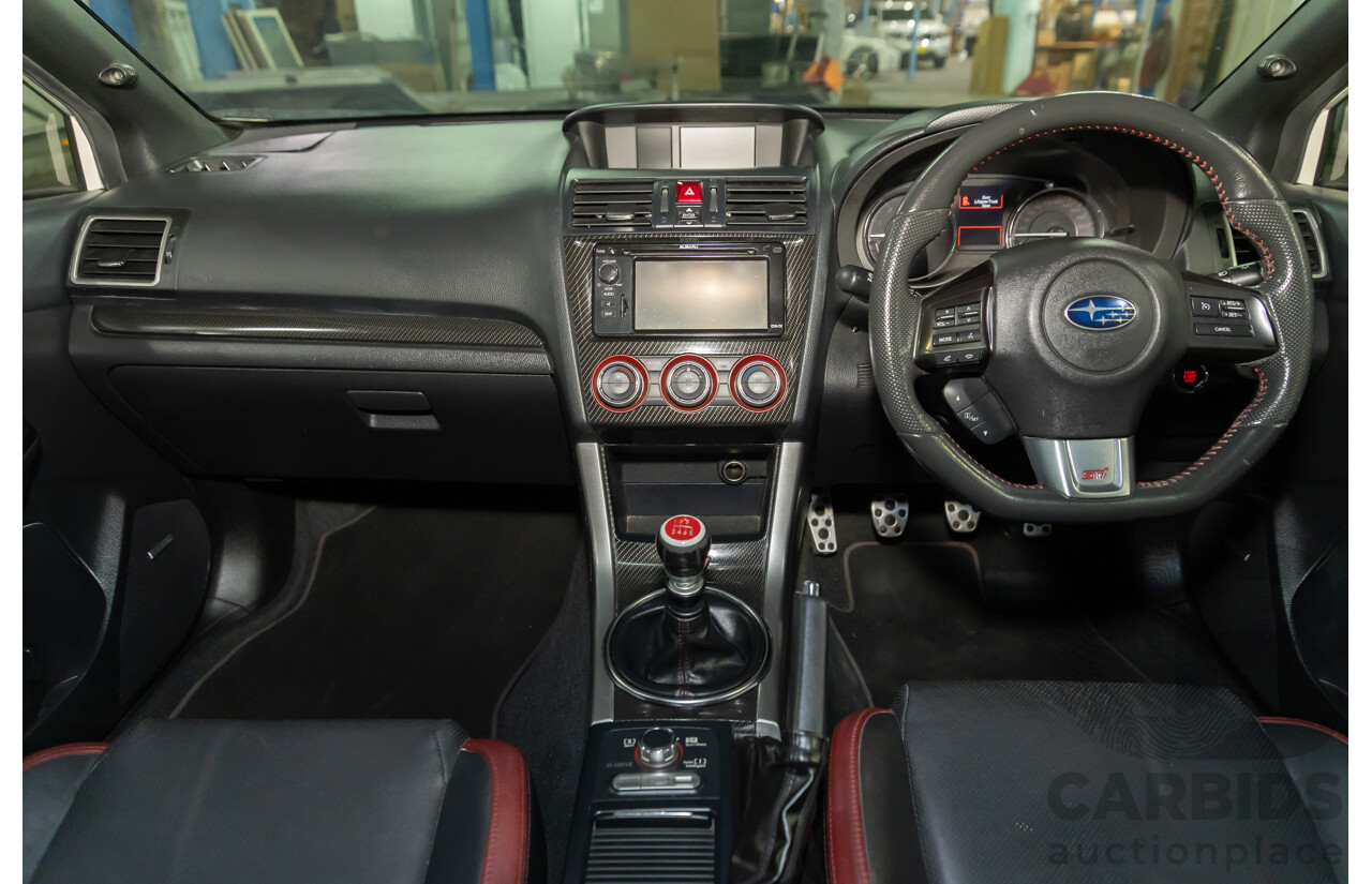 02/2015 Subaru WRX STi Premium (AWD) MY15 4d Sedan Crystal White Turbo 2.5L
