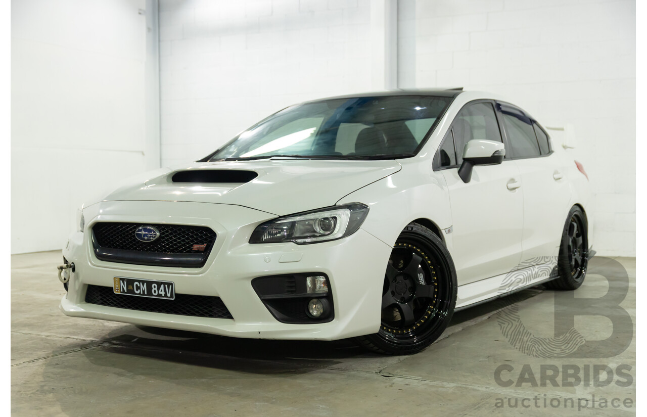 02/2015 Subaru WRX STi Premium (AWD) MY15 4d Sedan Crystal White Turbo 2.5L