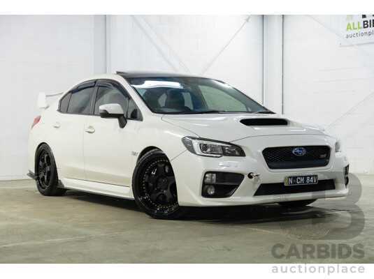 02/2015 Subaru WRX STi Premium (AWD) MY15 4d Sedan Crystal White Turbo 2.5L