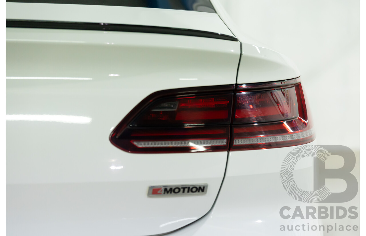 09/2018 Volkswagen Arteon 206TSI R-Line (AWD) MY19 5d Liftback Pure White Turbo 2.0L