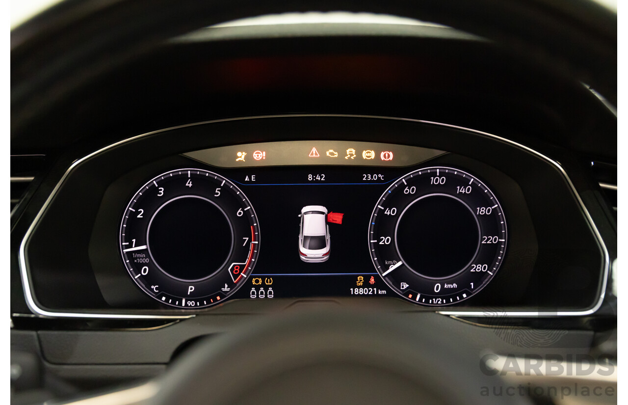 09/2018 Volkswagen Arteon 206TSI R-Line (AWD) MY19 5d Liftback Pure White Turbo 2.0L