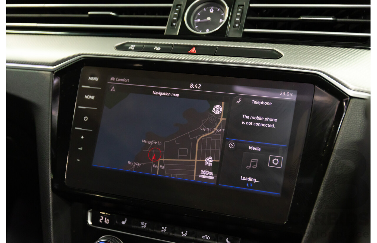 09/2018 Volkswagen Arteon 206TSI R-Line (AWD) MY19 5d Liftback Pure White Turbo 2.0L