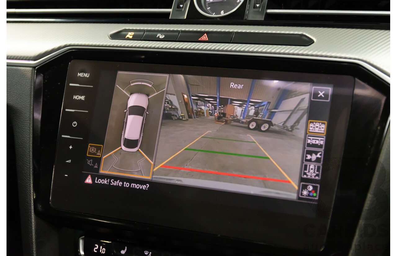 09/2018 Volkswagen Arteon 206TSI R-Line (AWD) MY19 5d Liftback Pure White Turbo 2.0L