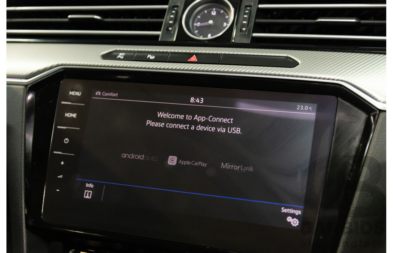 09/2018 Volkswagen Arteon 206TSI R-Line (AWD) MY19 5d Liftback Pure White Turbo 2.0L