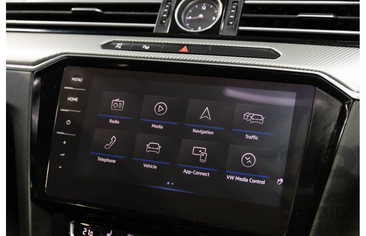 09/2018 Volkswagen Arteon 206TSI R-Line (AWD) MY19 5d Liftback Pure White Turbo 2.0L