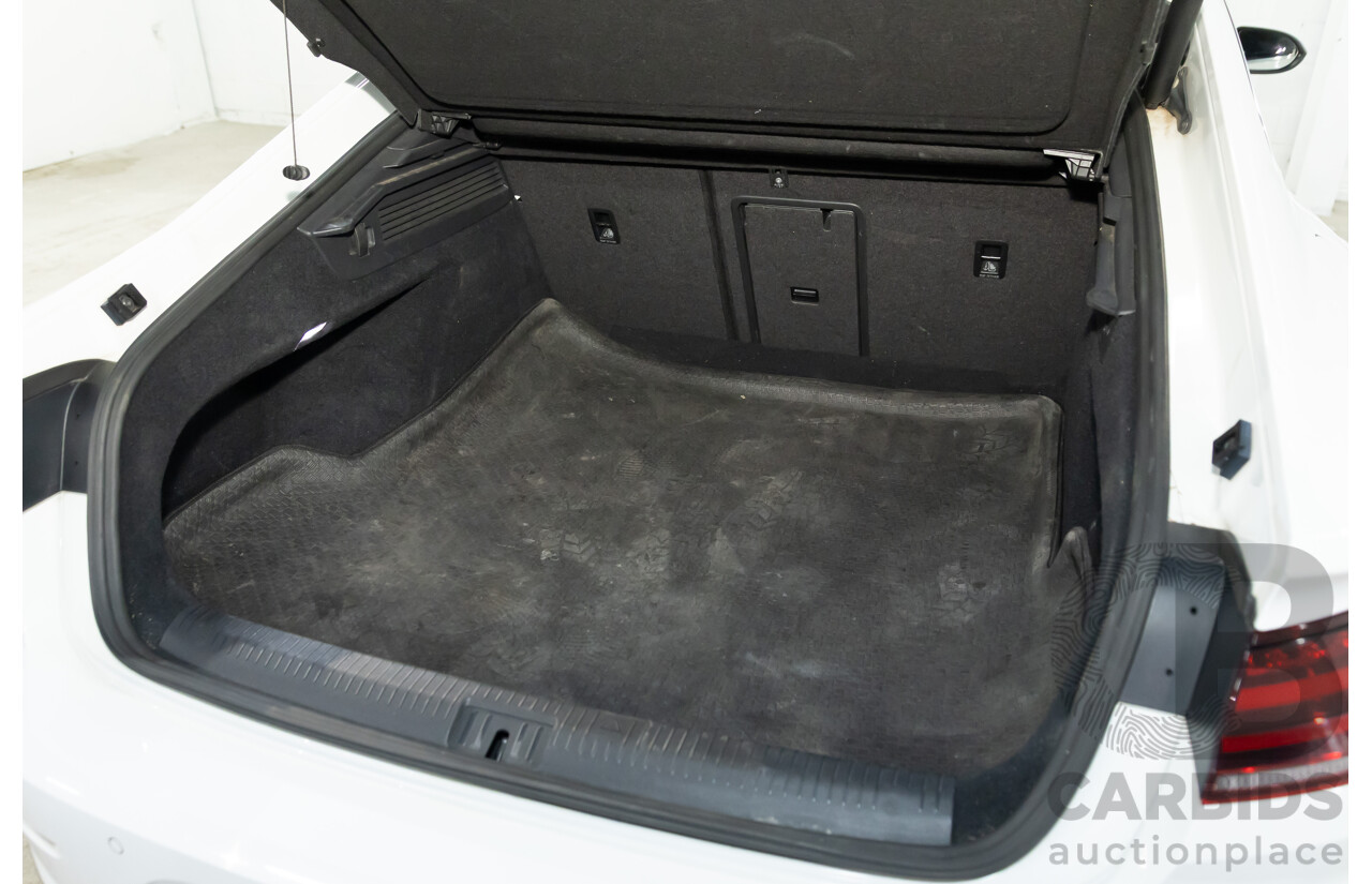 09/2018 Volkswagen Arteon 206TSI R-Line (AWD) MY19 5d Liftback Pure White Turbo 2.0L