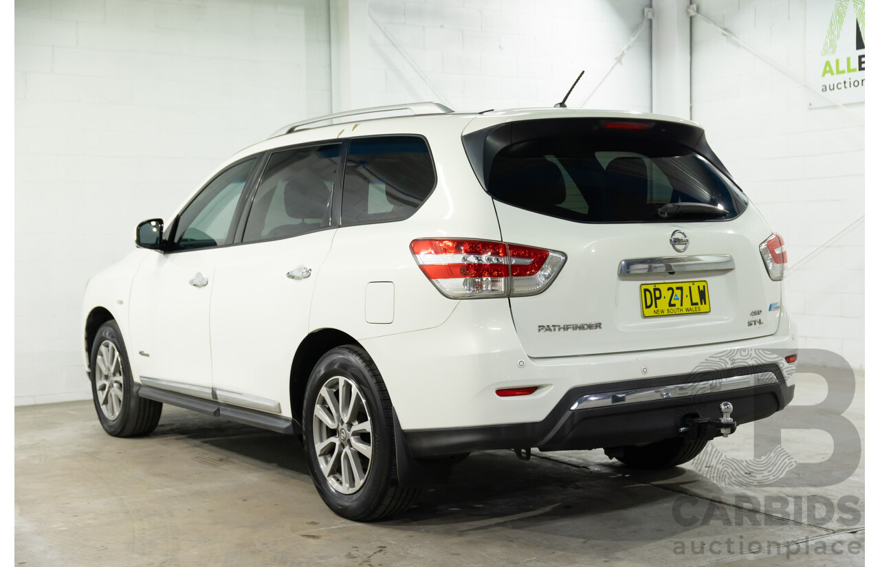 6/2015 Nissan Pathfinder ST-L Hybrid (4x4) R52 MY15 4d Wagon Ivory Pearl Supercharged 2.5L - 15kW Hybrid - 7 Seater