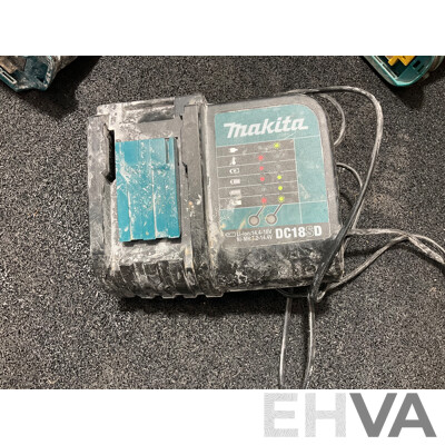 Assorted MAKITA 18V Tools and Batteries - Lot of 8