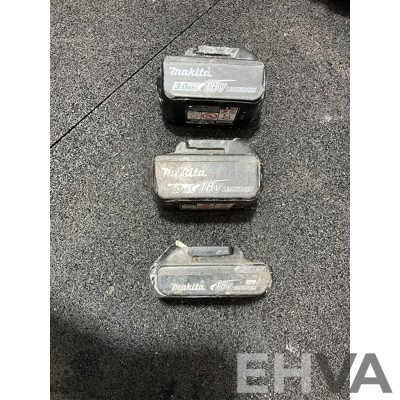 Assorted MAKITA 18V Tools and Batteries - Lot of 8