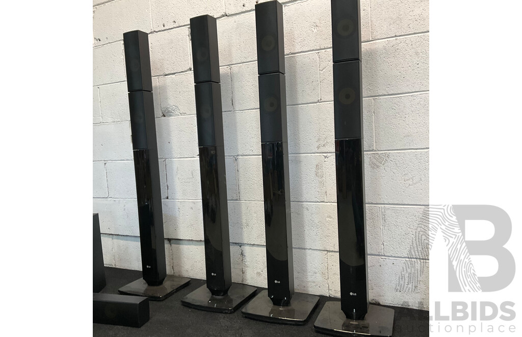 Panasonic SU-HTB18 Sound Bar with Subwoofer and LG Home Theatre System (Speaker S63T1 ,S63T2 & Center S63S2)