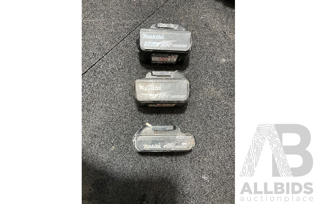 Assorted MAKITA 18V Tools and Batteries - Lot of 8