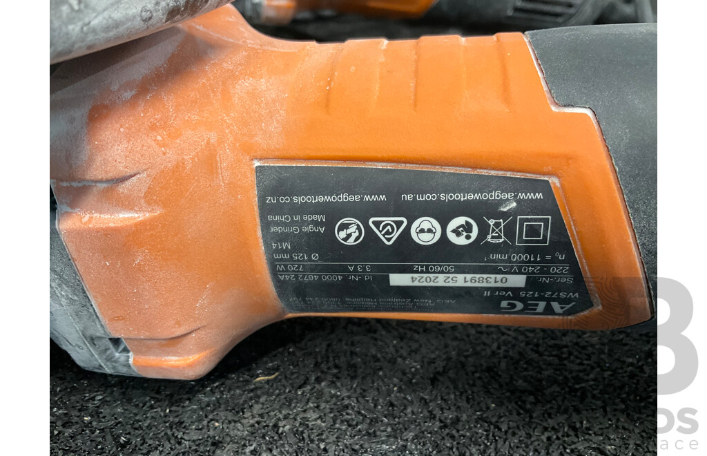 AEG Corded Angle Grinder - Lot of 2