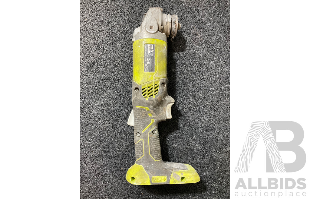 RYOBI One+ 18V Angle Grinder and Reciprocating Saw with Two 5.0Ah Batteries - Lot of 4