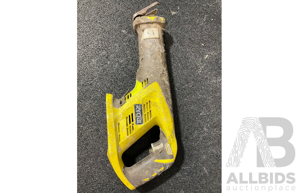 RYOBI One+ 18V Angle Grinder and Reciprocating Saw with Two 5.0Ah Batteries - Lot of 4