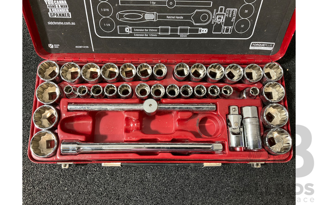 SIDCHROME 40 Piece Metric & A/F Socket Set
