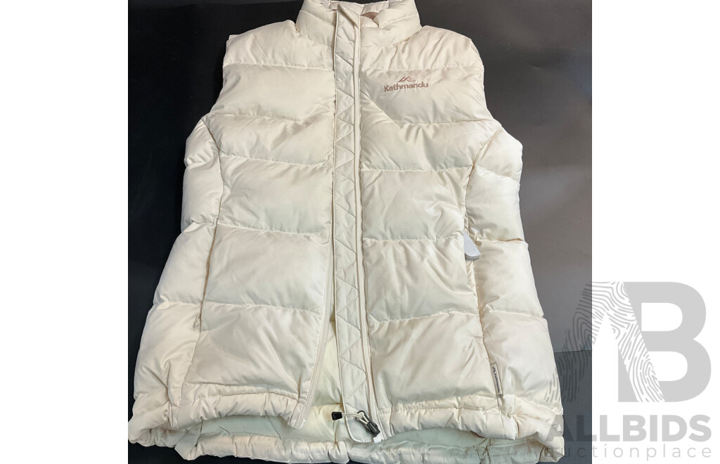 Nautica Long Sleeve Size L Men's Shirt & Kathmandu Women's Size 6 White Vest