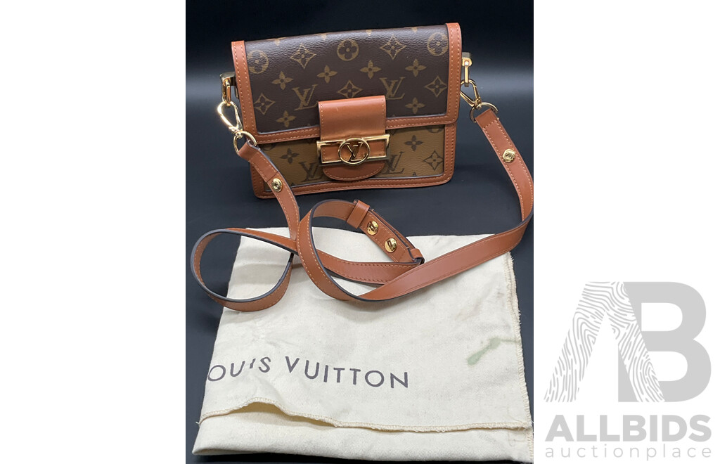 Mini Dauphine Monogram Reverse Canvas Crossbody Bag Branded LOUISE VUITTON