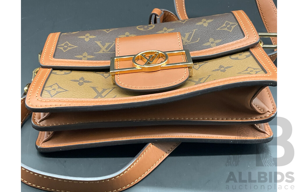 Mini Dauphine Monogram Reverse Canvas Crossbody Bag Branded LOUISE VUITTON