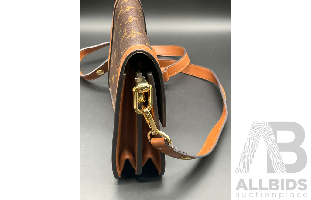 Mini Dauphine Monogram Reverse Canvas Crossbody Bag Branded LOUISE VUITTON