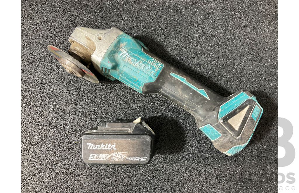 MAKITA 18V LXT Angle Grinder (DGA504) with 5.0Ah Battery - Lot of 2