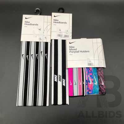 Assorted Nike Headbands and Ponytail Holders