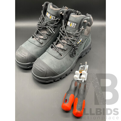 EVERLAST Workwear Boots Size 11 and Screwdriver Set